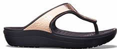 Women's Crocs Sloane Hammered Metallic Flip