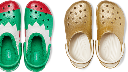 christmas light crocs